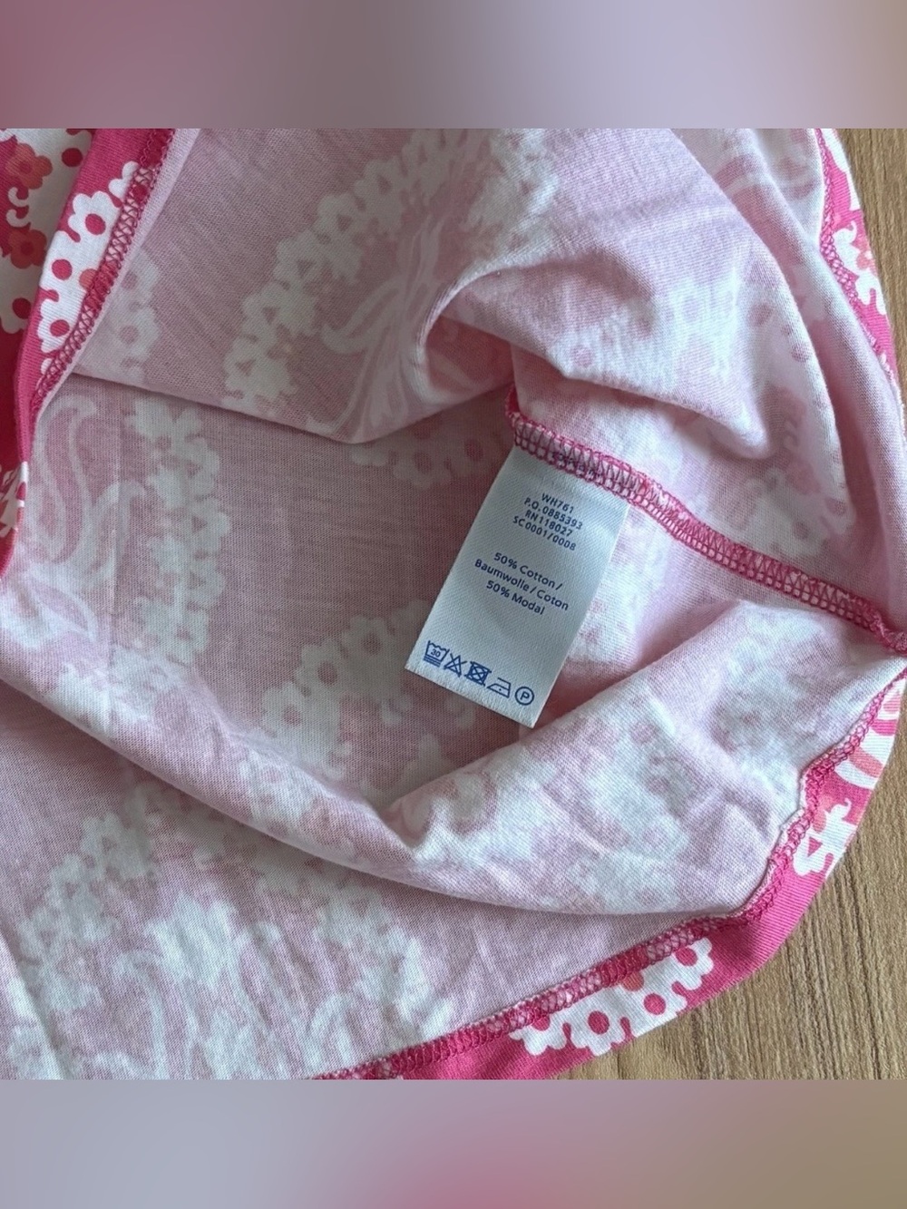 Boden Scoop Neck Jersey Dress Sz 6P Pink Pockets Floral Summer Comfort Travel - Picture 8 of 9